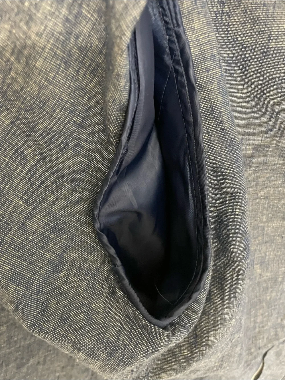 Banana Republic Blue Textured cotton linen chore Jacket blazer